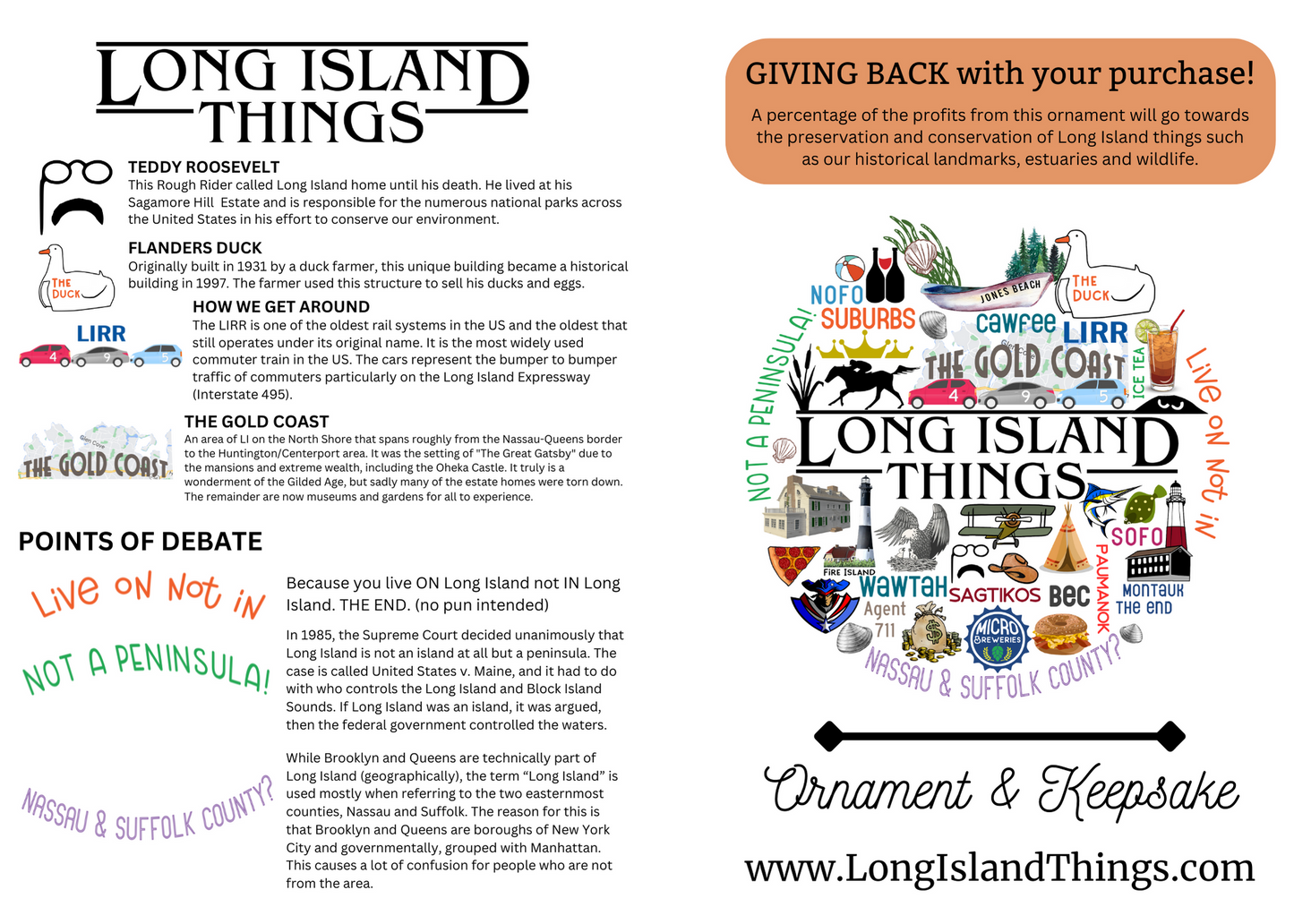 Long Island Things Ornament & Keepsake
